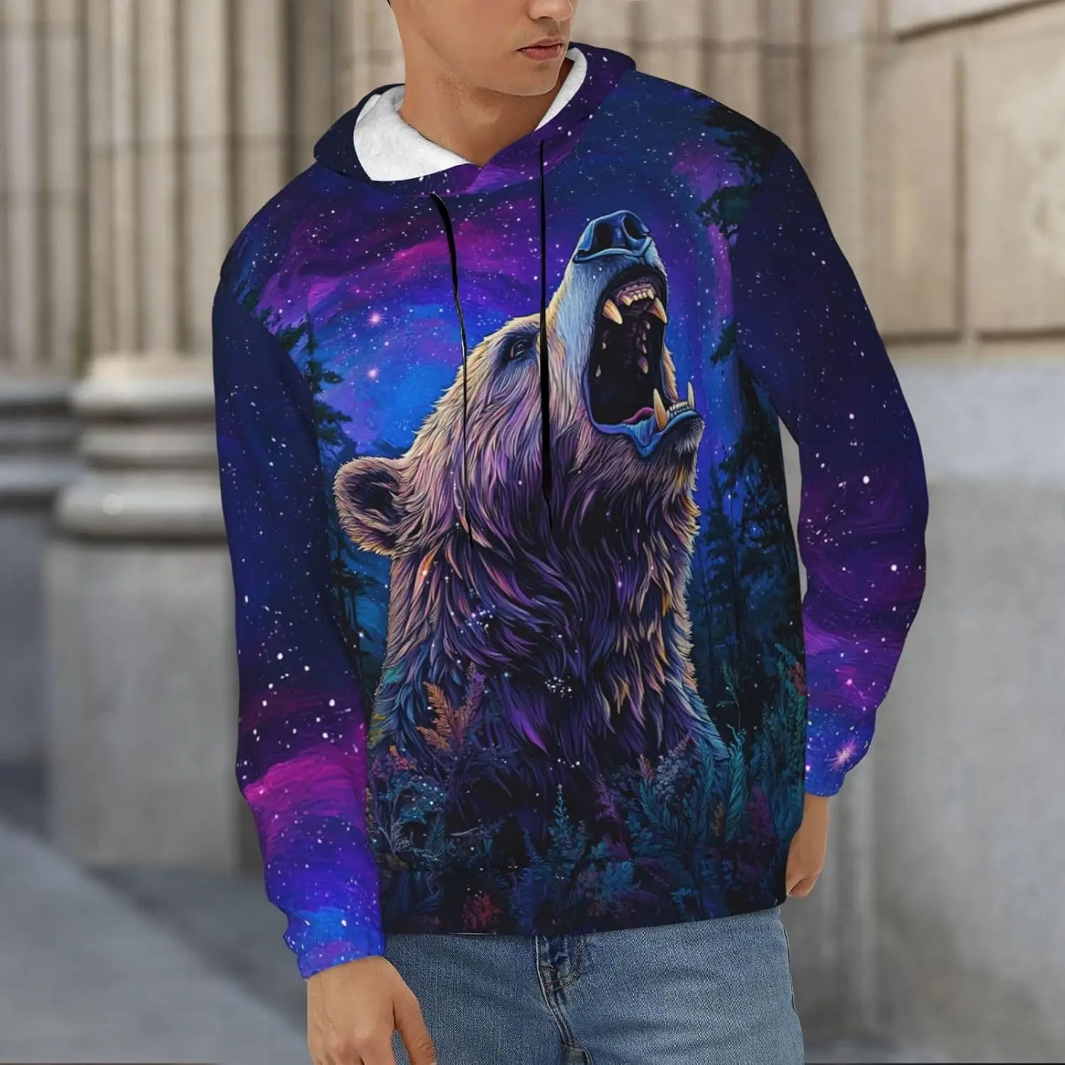 Colorful Cats Graphic Men's Hoodies 3D Print Fashion Design Funny Pattern Long Sleeve Clothes Loose Comfortable Hooded Pullovers