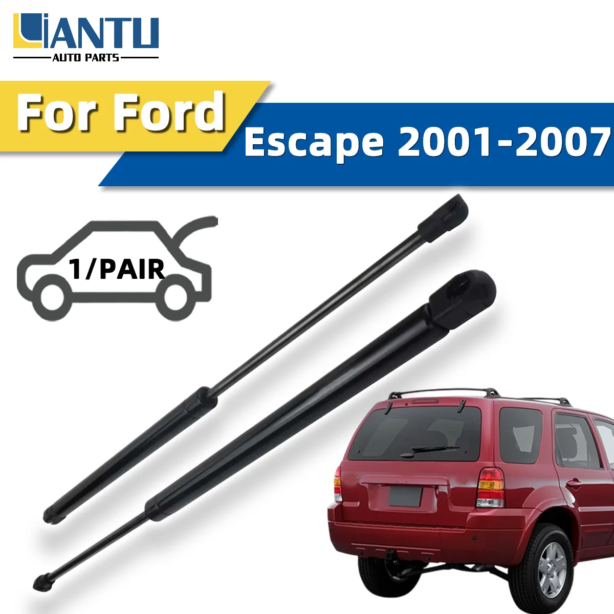 

1 пара газовых упоров (амортизаторов) для багажника Ford Escape 2001-2007, задний амортизатор, пружинный стержень, OE 4L847842105AC, разноцветный дизайн