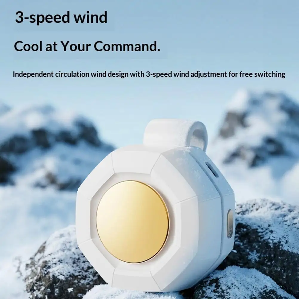 Mini Ventilador Portátil de Cinto Sem Lâminas com Clipe, Conveniente e Compacto, Tipo Redemoinho, de Encaixe Rápido