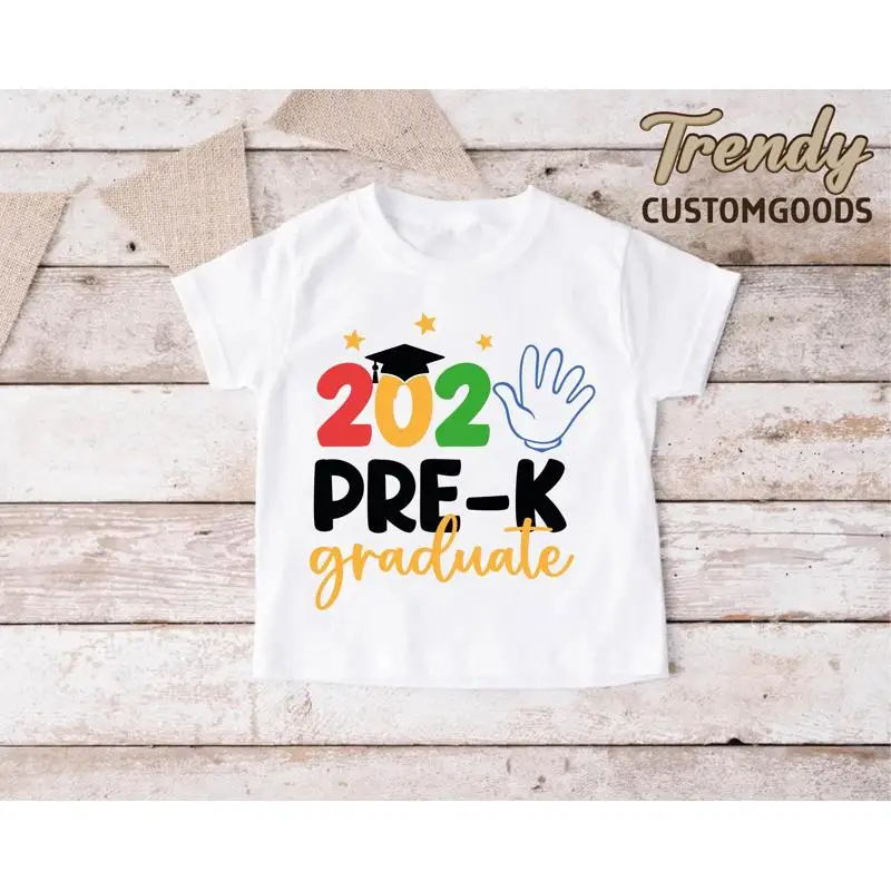 

Выпускная футболка Pre K 2025 для детей, забавная вечеринка, весь день школы
