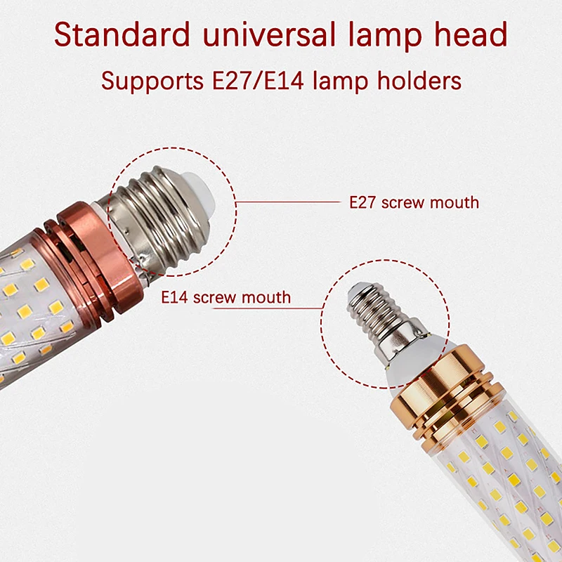 1Pc 220V Żarówka Led E14 E27 Żarówka Led Świeca Stół Kukurydza Lampa Led 12W Żarówka Żyrandol Oświetlenie Świeca LED Światło