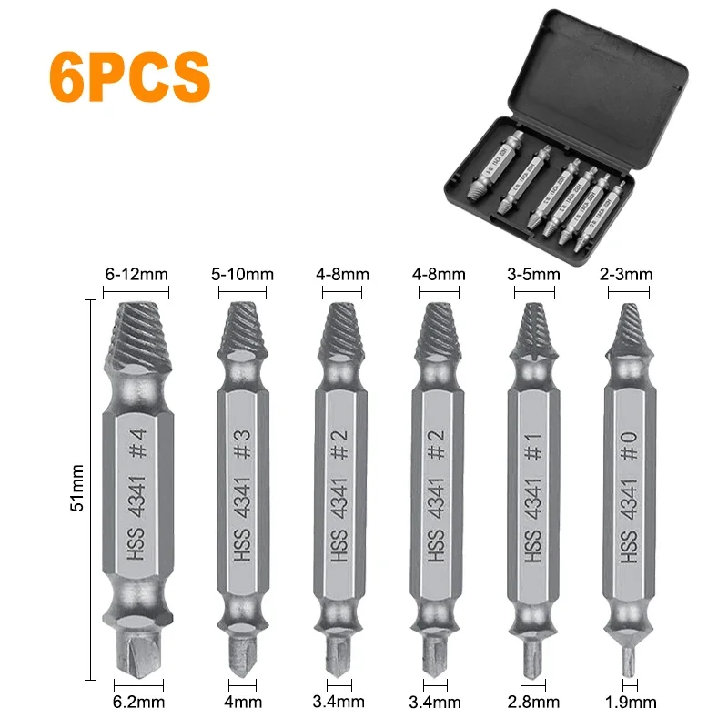 Beschädigte Schraube Extractor Remover Bohrer Set Zerlegen Schrauben Bolzen Stud Slip Zähne Zerstören Stripped Gebrochene Entferner Werkzeuge