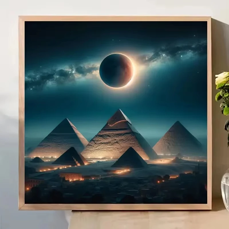 

500/1024PCS Jigsaw Puzzle Egyptian Pyramid Night Sky Celestial Scene Art For Adults Great Choice For Relaxation And Family Fun