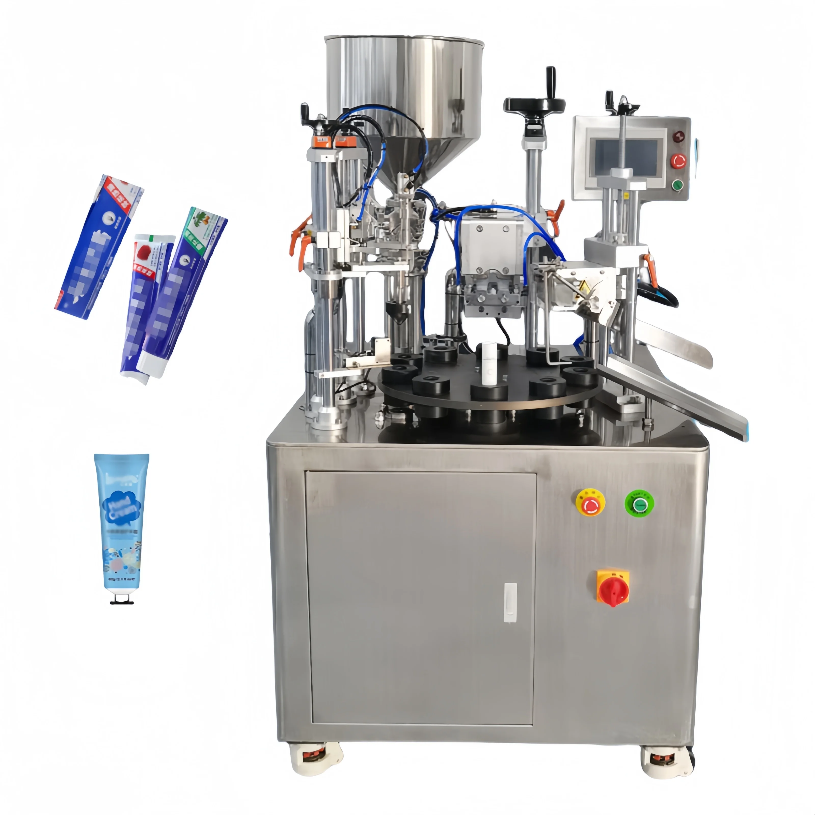 Semi Automatic Toothpaste Soft  Cream And Sealing Plastic Tube Filling Machine Tube Heat Seal