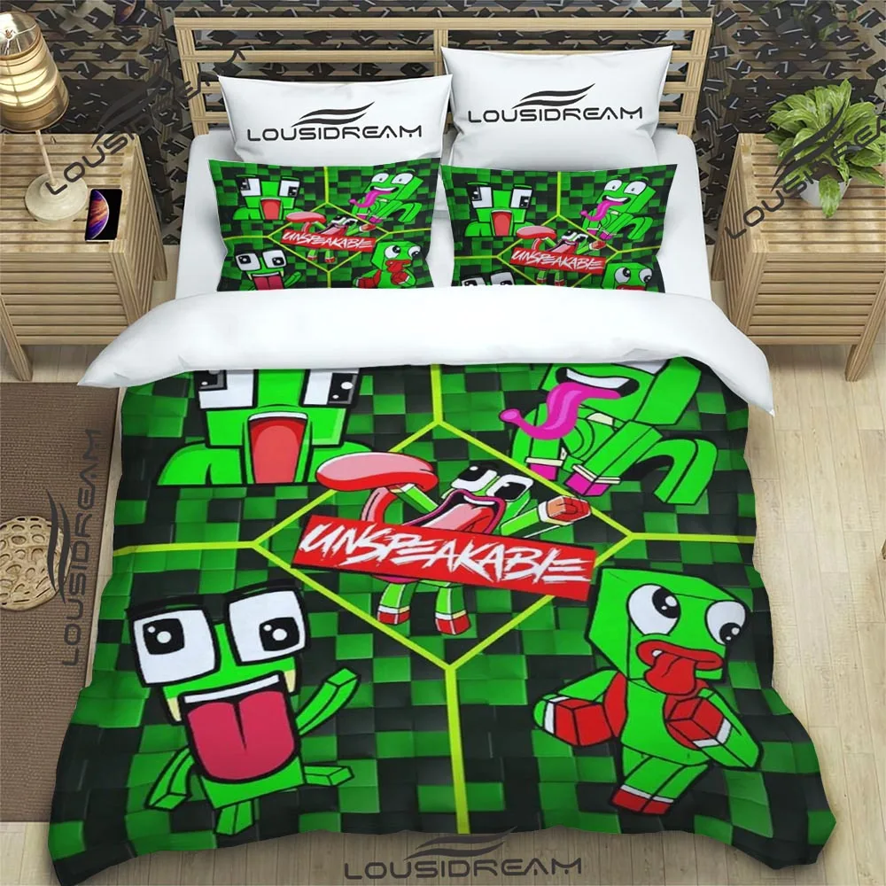 Cartoon Funny Play Unspeak.able Bedding Set Bedroom Soft Bedspreads for Bed Comefortable Duvet Cover Quilt and Pillowcase