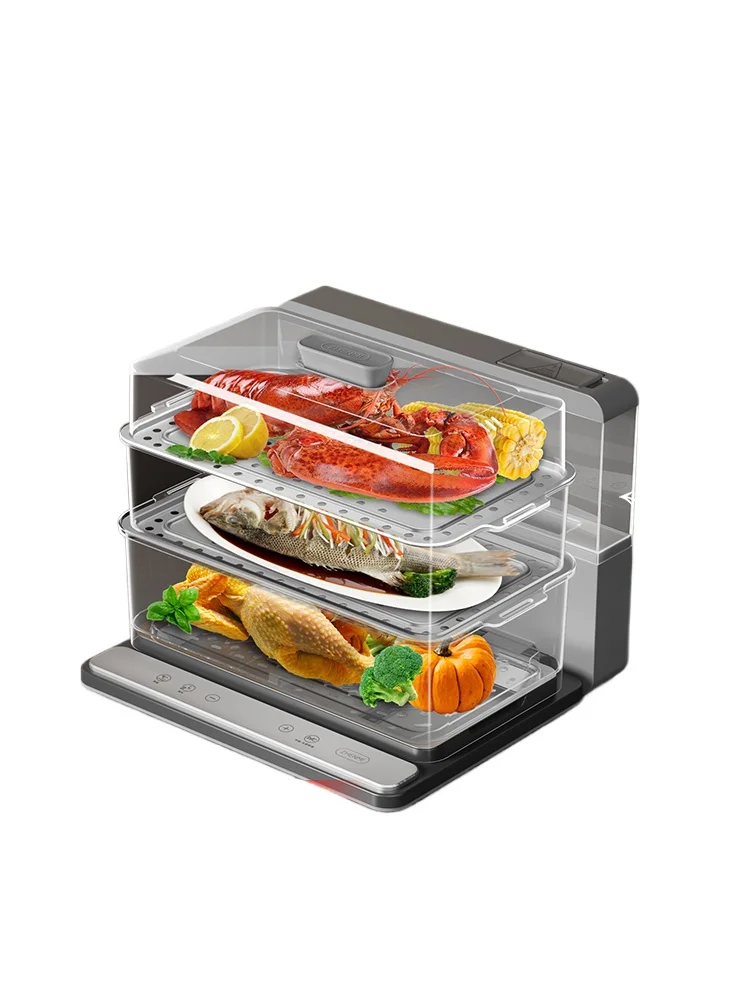 

Folding Speed Steamer Electric Steamer Household Steam Pot Small Multi-functional Three-layer Multi-layer Electric Steamer