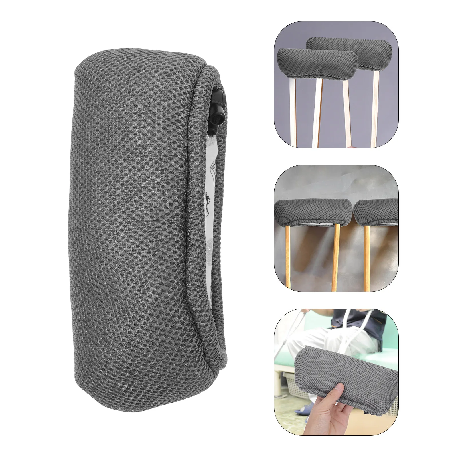1Pair Daily Use Crutch Cover Thickened Underarm Pad Cotton Sponge Soft Cushion Wear-Resistant Comfortable Crutch Accessory