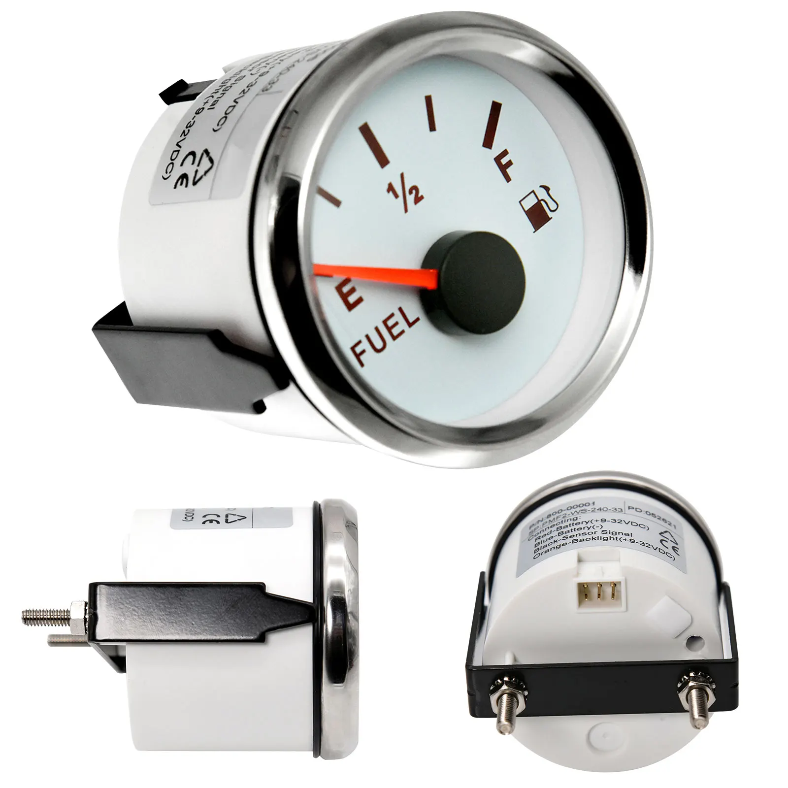 Universal 2'' 52MM Kraftstoff Level Gauge 0-90 ohm Für 0-90 Ohm Flüssigkeit Level Sensor Marine boot Auto Track Kraftstoff Level Meter Angepasst – Detail 17