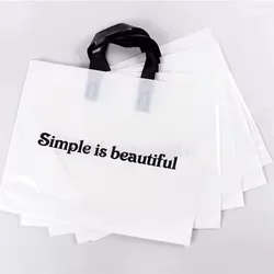 50Pcs Customized gift bags for birthday party wedding plastic bags candy gift boxes for clothes packaging bags for printing logo