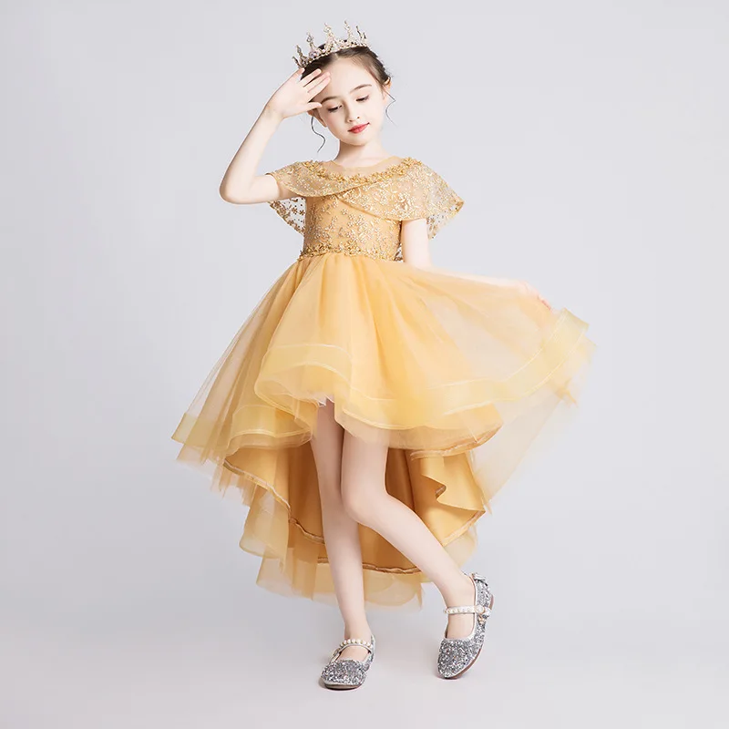 New Arrival 3 to 12 Years Old Flower Girls Wedding Dresses Children Party Normal Frock Designs Teenage Birthday Wear