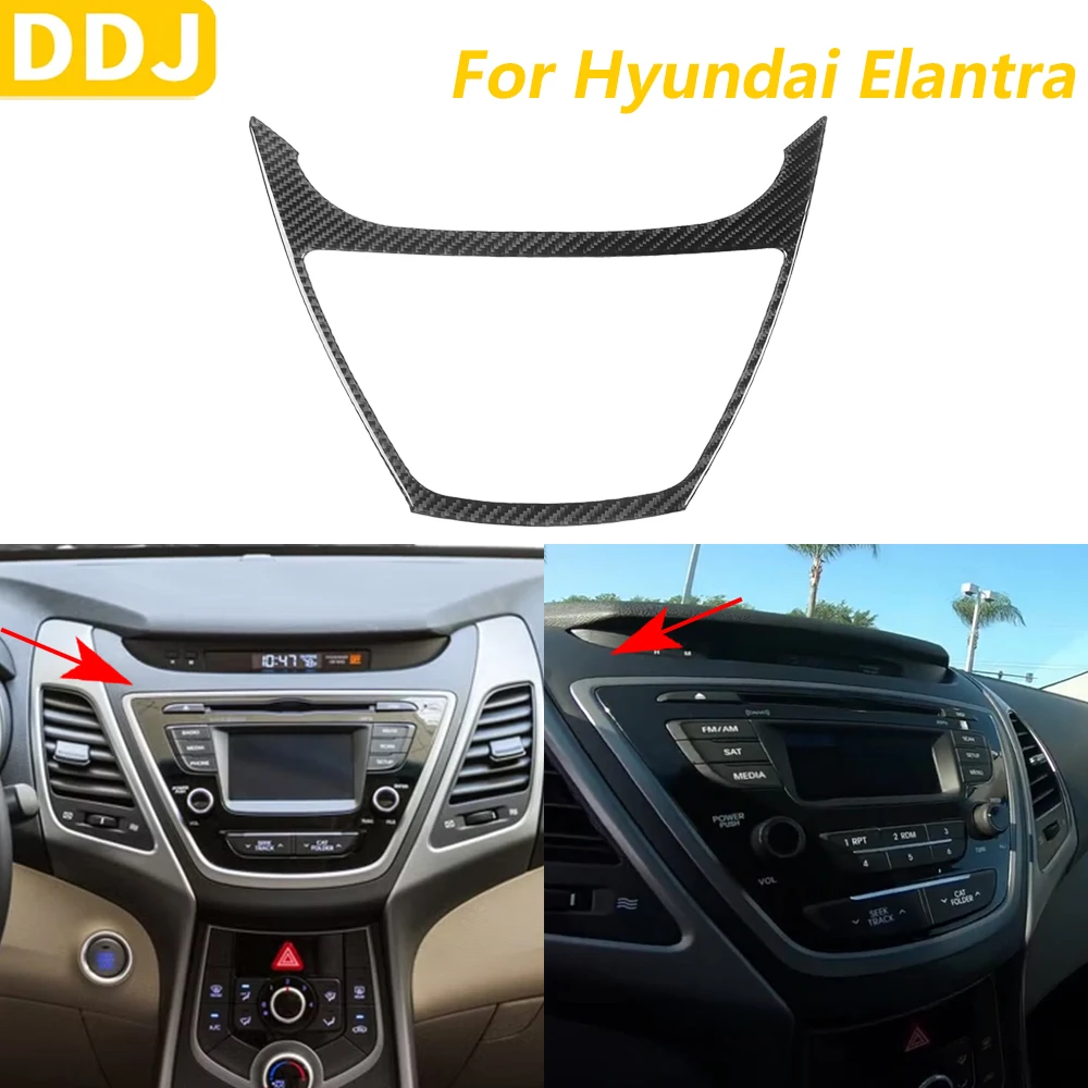 

Для Hyundai Elantra 2011-2016 углеродное волокно центральное управление навигация радио CD объемная панель отделка крышка автомобильные аксессуары наклейка