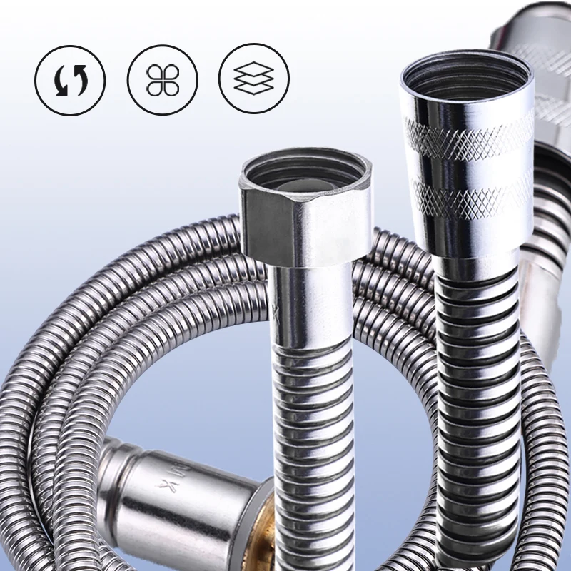 

Ручной душевой шланг из нержавеющей стали, удлиненная душевая труба, гальваническое покрытие, ручной душ, гибкая трубка, удлинительная насадка для шланга