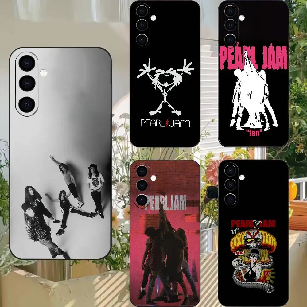 Rock P-Pearl J-Jam Band  Phone Case For Samsung A73 20,21s,22,31,32,52,53,72 Soft Black Shell