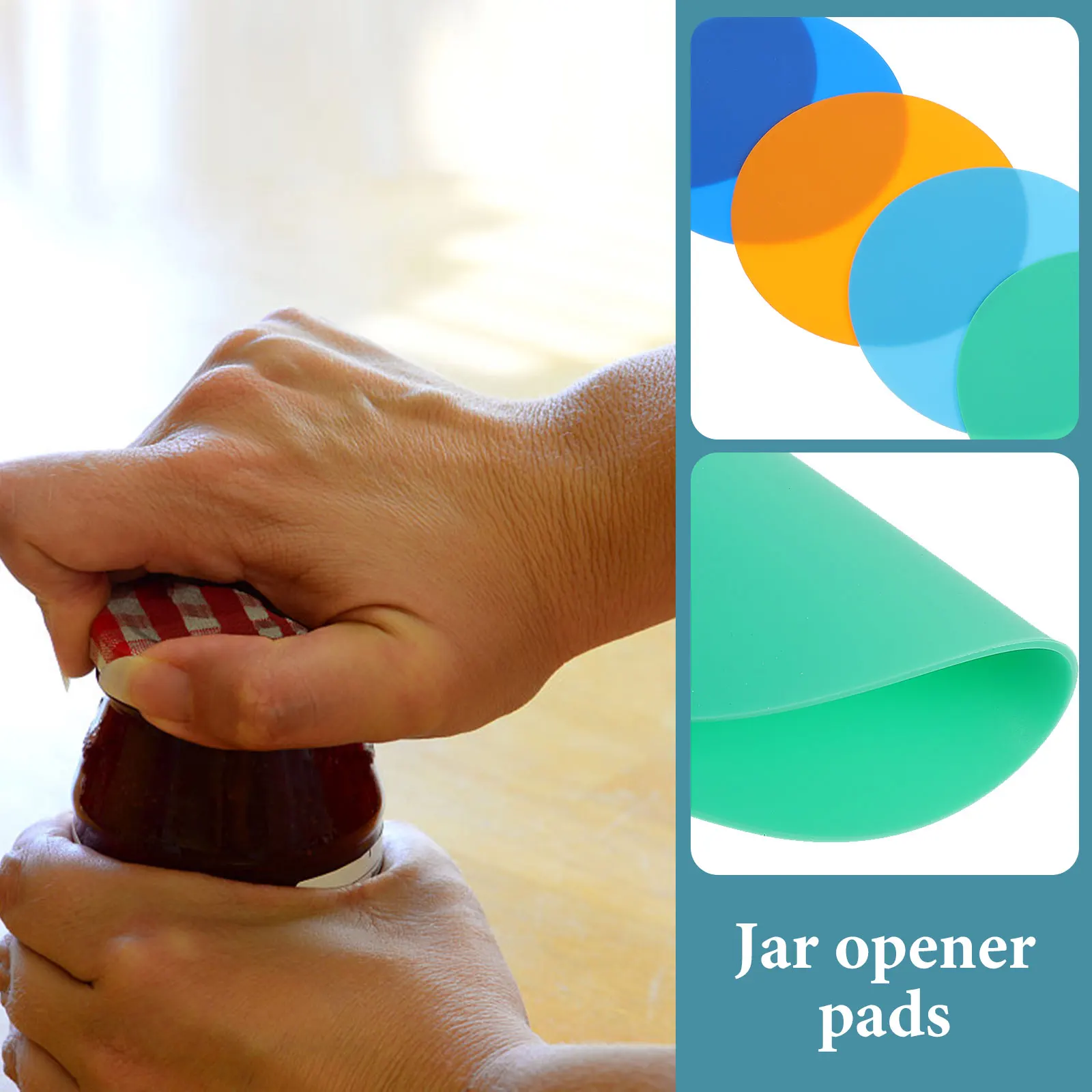 5 шт. Силиконовые подкладки для открывания банок, круглые, жаропрочные, многофункциональные, противоскользящие