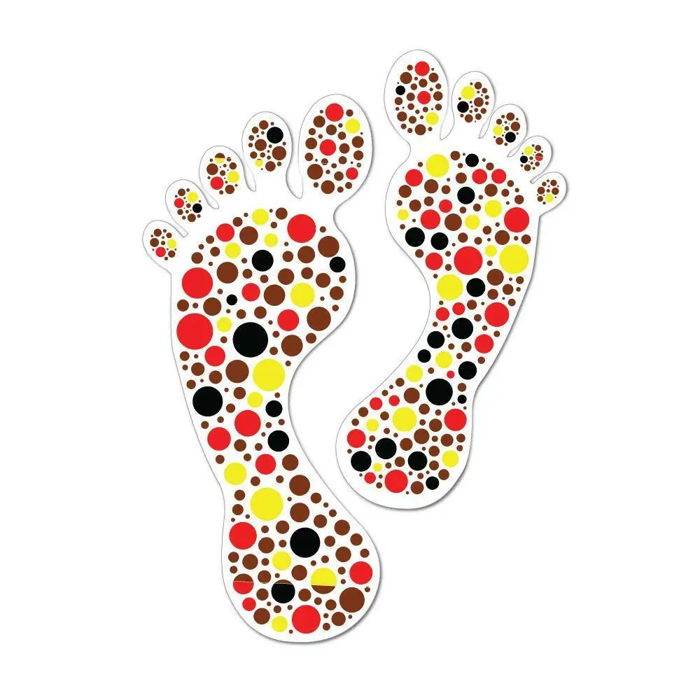 

Aboriginal Footprints Sticker Aussie Car Flag 4x4 Funny
