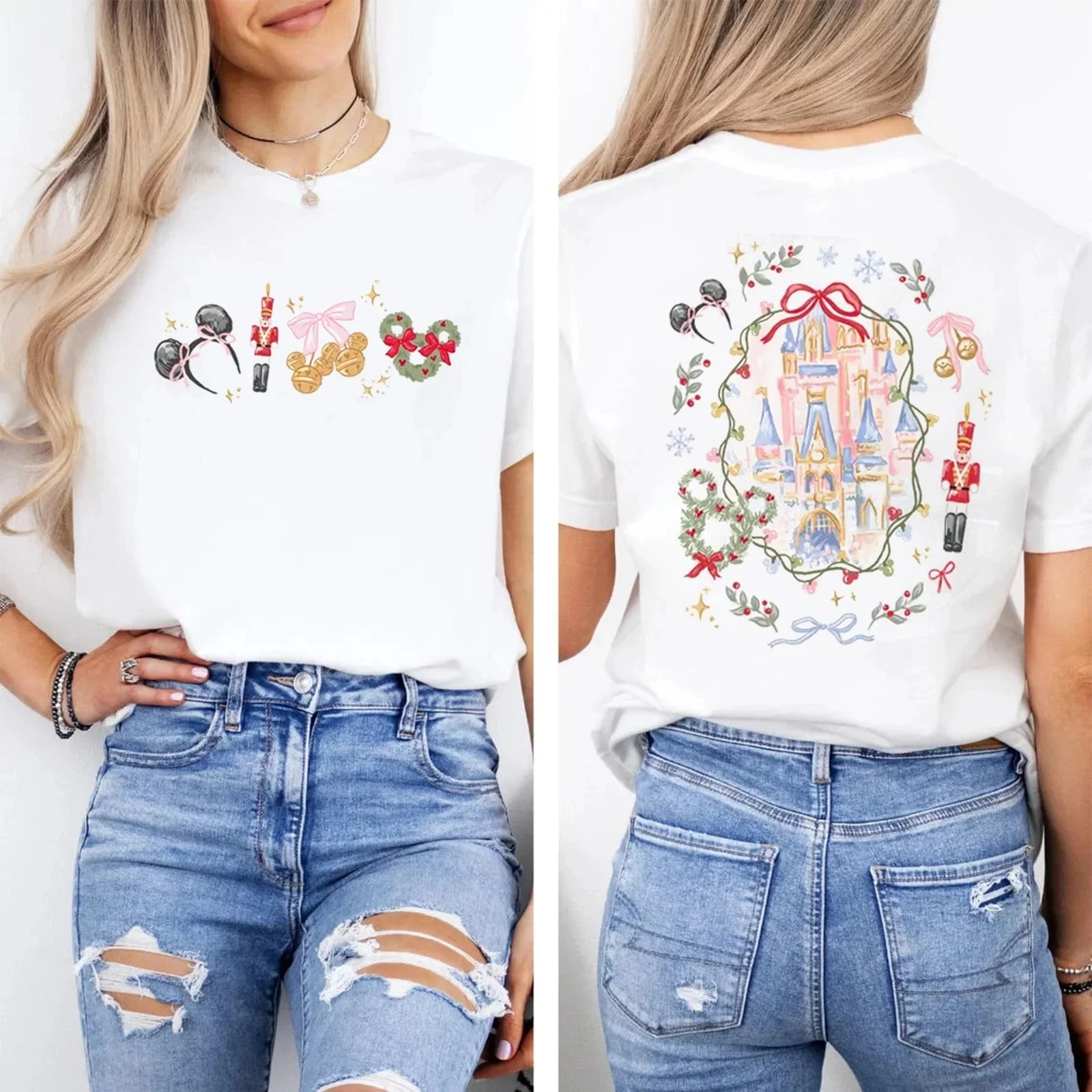 เสื้อยืดดิสนีย์มิกกี้เมาส์ผ้าฝ้ายผู้ชายผู้หญิงลำลองอินเทรนด์โอเวอร์ไซส์สตรีทแวร์หลวมแขนสั้นชุดยูนิเซ็กส์สำหรับงานอีเว้นท์