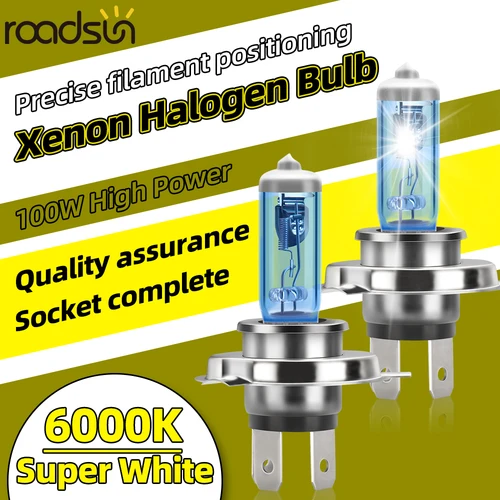 2x bombillas de faros de coche H4 H1 H7 H8 H11 100W superbrillantes H13 9005 9006 880 5202 9007 9012 9145 accesorios blancos para automóviles
