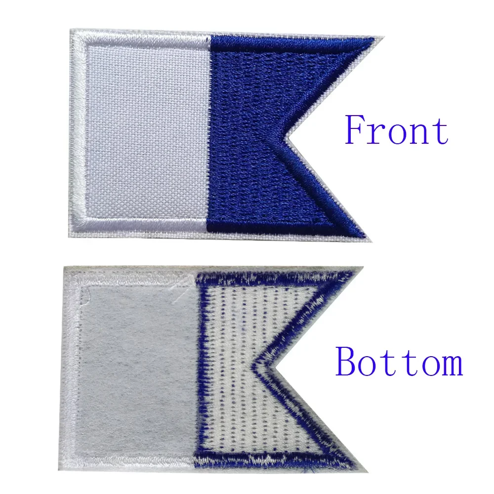 2/6/12PCS Scuba Diving Flag Embroidered Patch Iron On Patches Backpack Bag Flag Patch 6*4CM