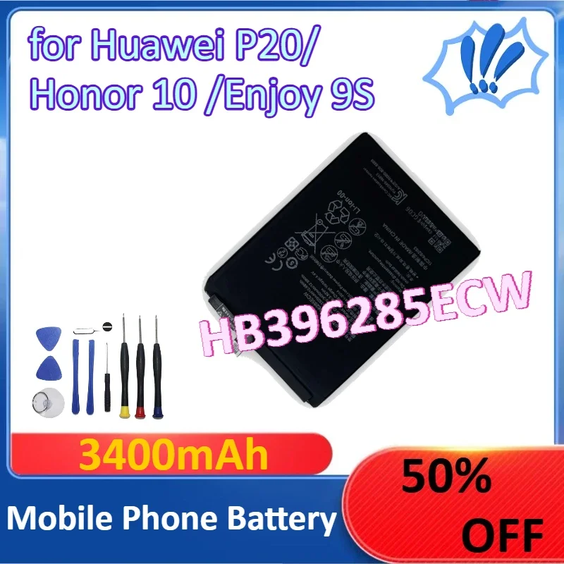 [HB396285ECW] for Huawei P20/Honor 10 /Enjoy 9S Mobile Phone Battery 3400mAh with Tools