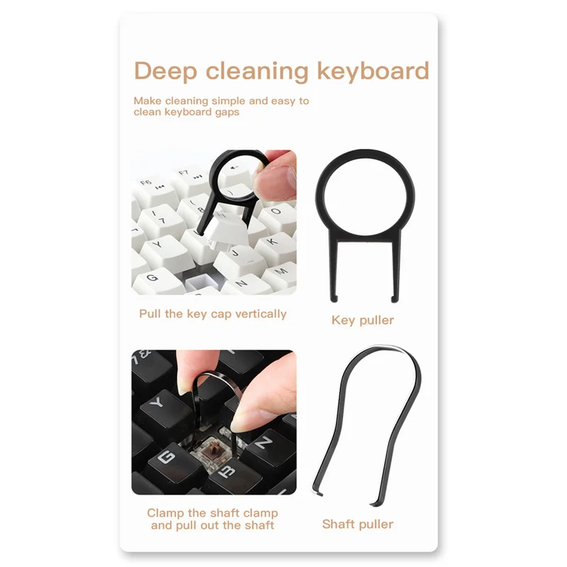 18 In 1 Computer Keyboard Cleaner Tools Phone Tablet Camera Screen Cleaning Kit Earphone Clean Brush Keycap Puller Phone Holder