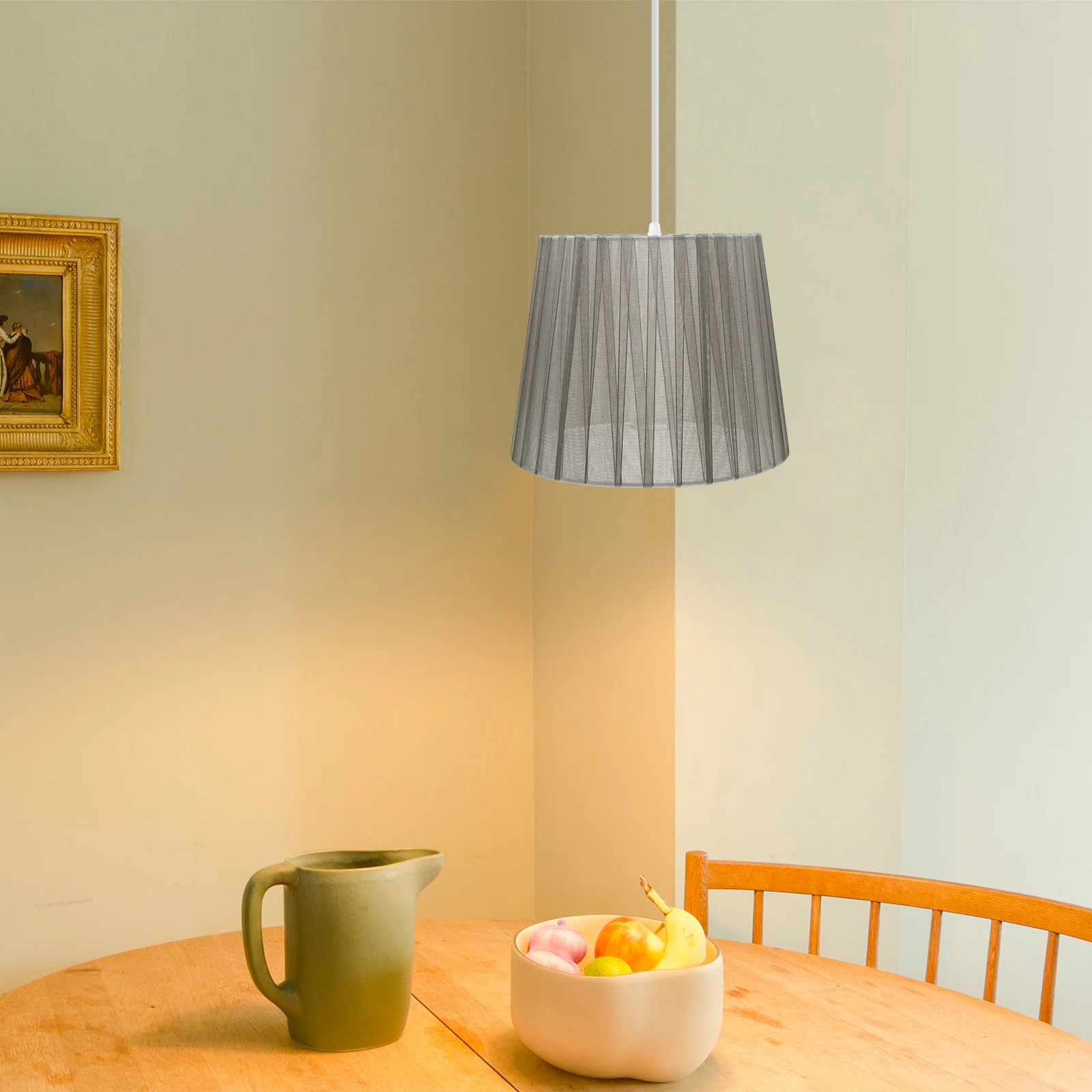 

Style Lamp Shade Drum Ceiling Light Cover Simple Lampshades Gauze Belt