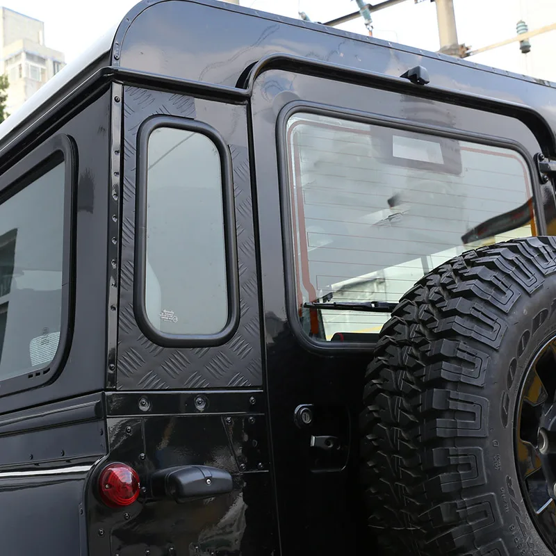

For Land Rover Defender 2004-18 Exterior Details Alloy Black Car Tailgate Roof Trim Panel Car Exterior Modification Accessories