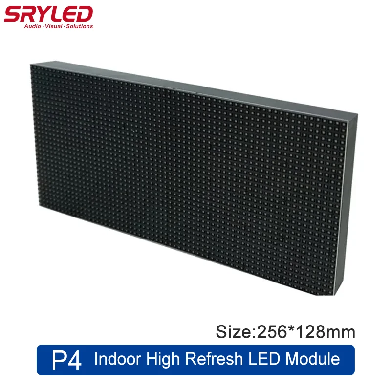 SRYLED Indoor LED Display Module P4 256mm×128mm 64*32 Pixels 1/16 Scan SMD Advertising Backdrop LED Video Wall Module