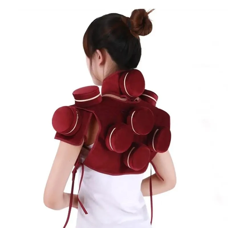 Customizable Smokeless Moxibustion Box Red Velvet Bag Cover Moxa Stick Acupuncture Roller Neck Waist Body Acupoint Massag