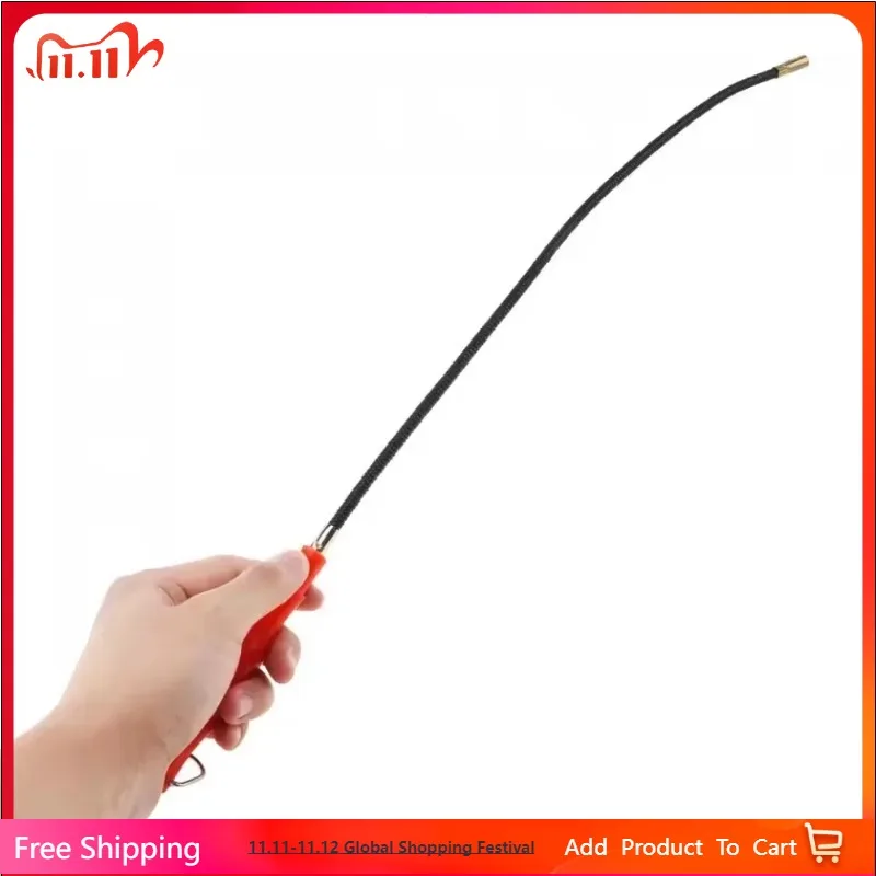 

60cm Flexible Magnetic Pickup Tool with LED Light Bendable Metal Grabber Magnetic Claws for Garage Repair