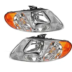 Sulinso Headlights for 2001-2007 Dodge Caravan Chrysler Town & Country Headlamp Pair Set (For: Dodge Caravan)