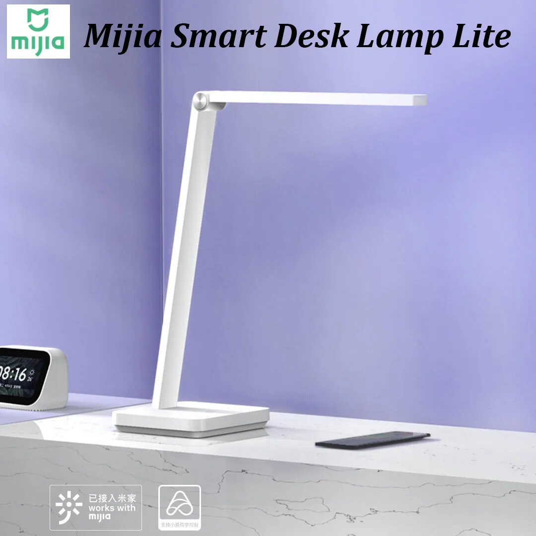 Mijia Smart Desk Lamp Lite LED Eye Protection 4000K 500 Lumens Dimming Table Light Night Lamp Bedside Work with Mi Home APP