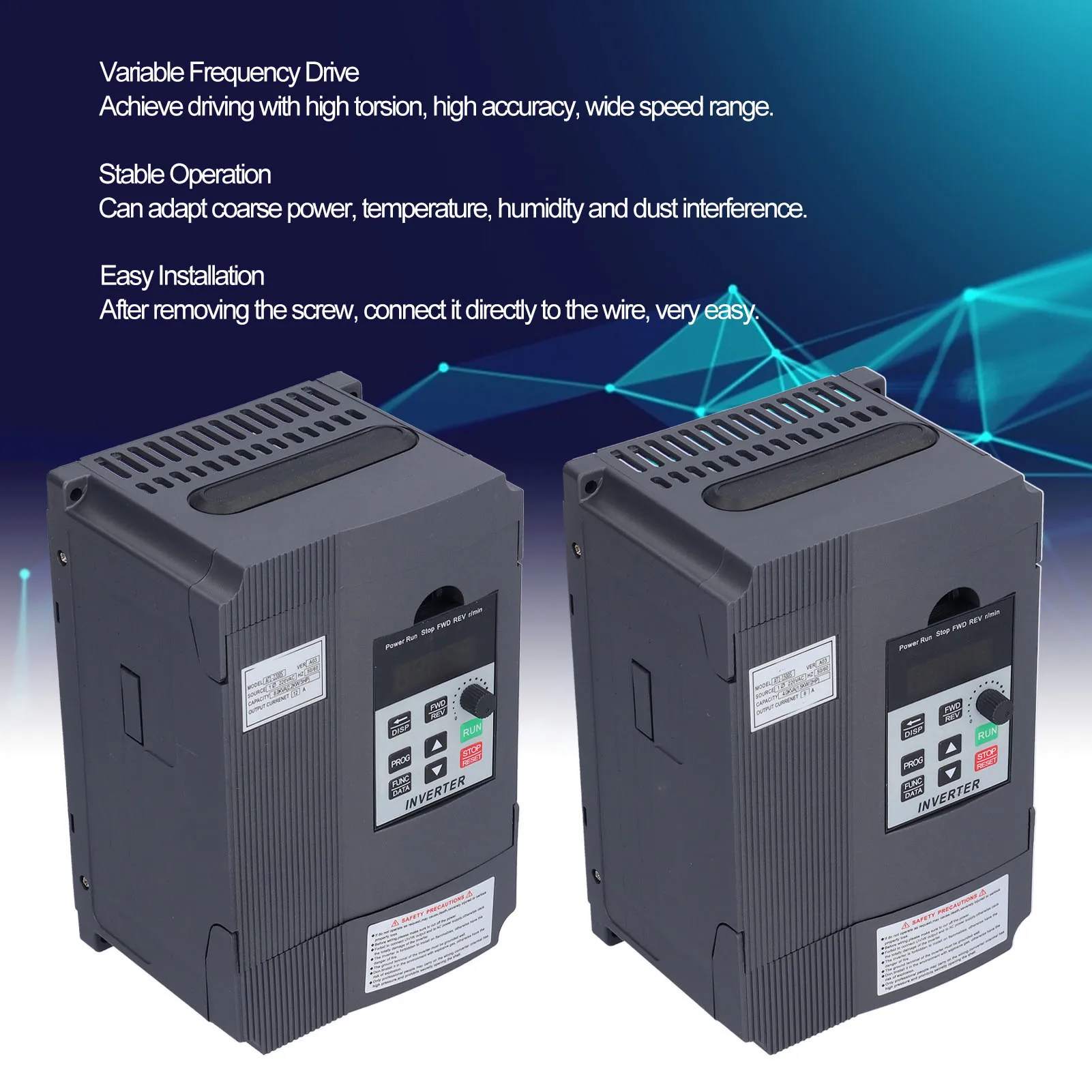 Convertidor de frecuencia Variable monofásico 1 en 3 controlador de salida AC 220V para Motor CNC convertidor de frecuencia de Motor