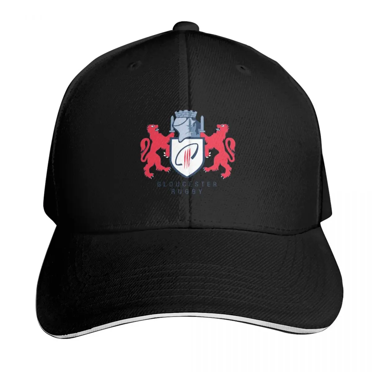 Gloucester Rugby Baseball Cap Quick Dry Performance Cotton Twill Breathable Contrast Two Tone Brim