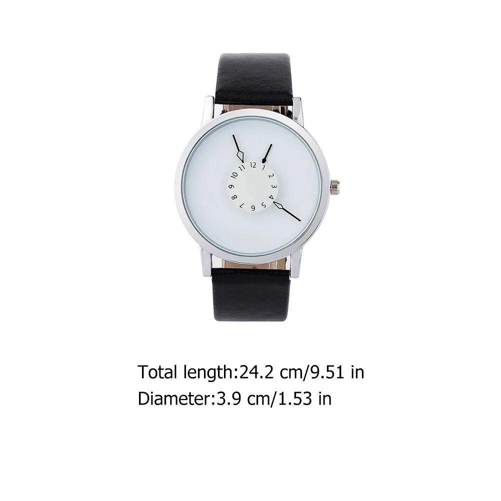 ساعة يد كاجوال بسيطة للطلاب بحزام PU مقاومة للماء كوارتز ساعة مريحة وأنيقة مقاومة للماء #4