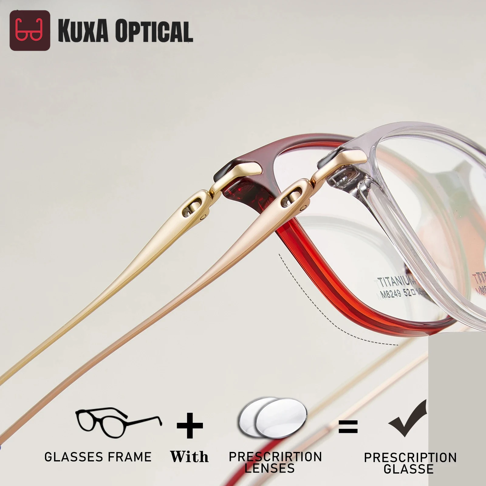 

KUXA новый дизайн TR90 титановые оптические очки по рецепту линзы для близорукости и дальнозоркости прогрессивные Gafas женские подарочные очки