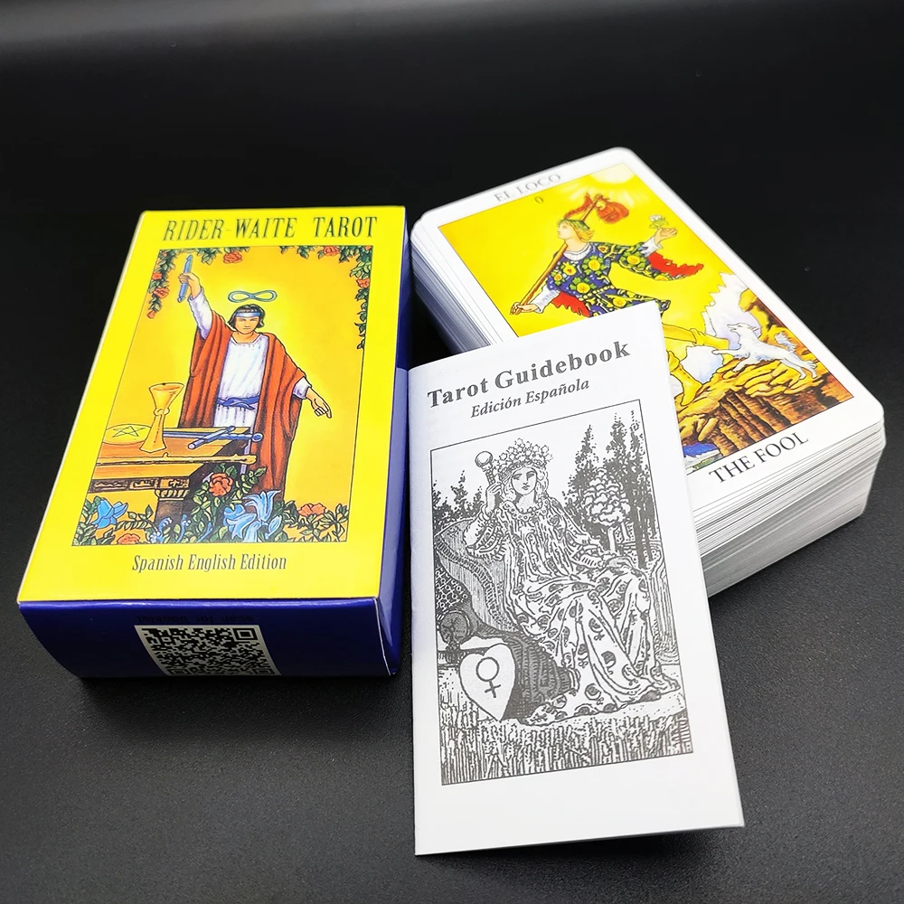 

Hot Sell English Spanish Rider Tarot Cards for Beginners with Guidebook