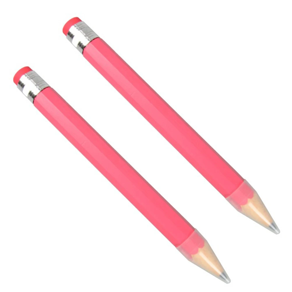

2pcs 33cm Wooden Pencil Large Drawing Writing Painting Mark Pencil Stationery Props (Random Pink Color System)