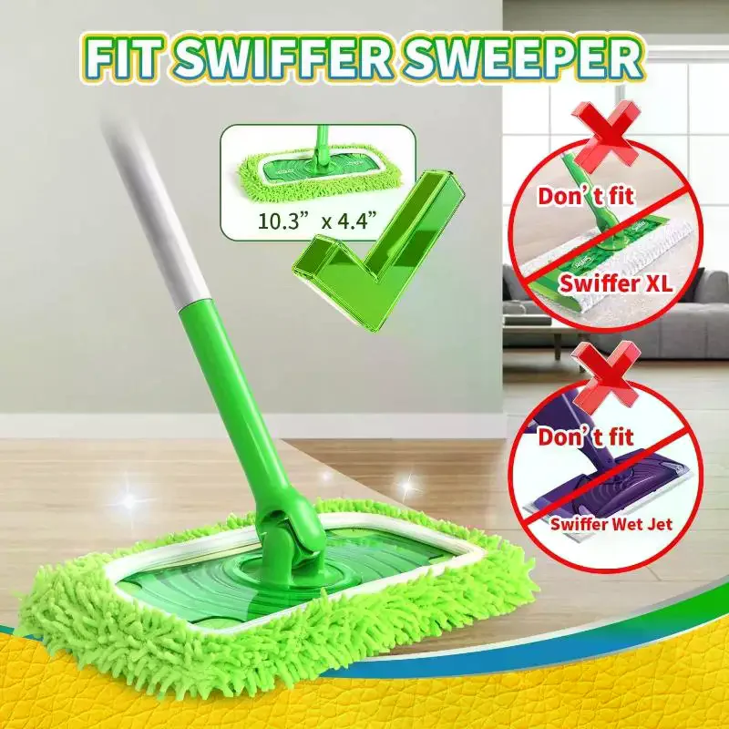 Reusable Mop Pads High Water Absorption Ultra-fine Fiber: 4Pcs Cleaning Firmly Adhere Standard