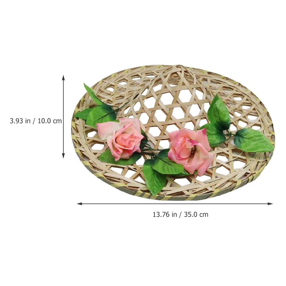 

Bamboo Woven For Cosplay Party Stage Performance Lightweight Breathable Rustic Cone Cap Oriental Asian Dance Hat Outdoor