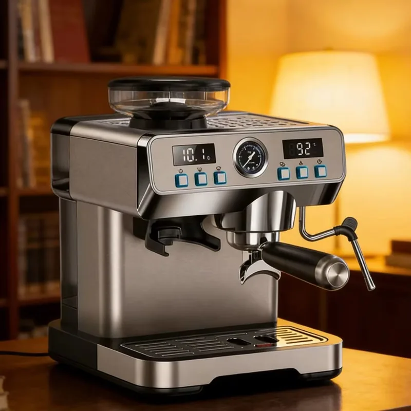 High Quality All In One Grinder Brewer Coffee Maker Multi Color Options For Outdoor Hotel Commercial Household Espresso Machine