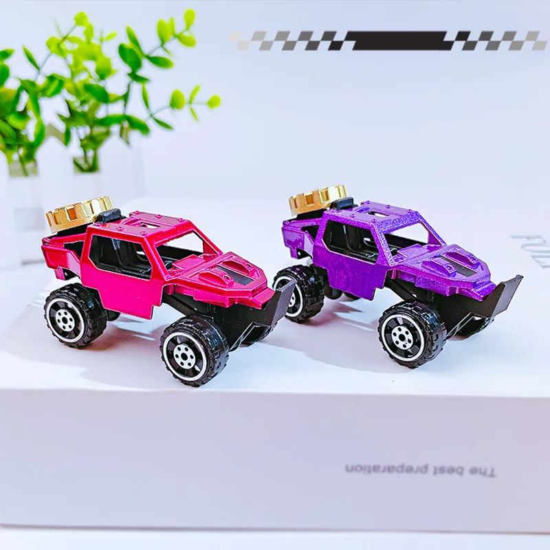 Simulação liga mini legal buggy brinquedo chaveiro pingente dos desenhos animados puxar para trás carro realista fora de estrada veículo inércia carro menino presente