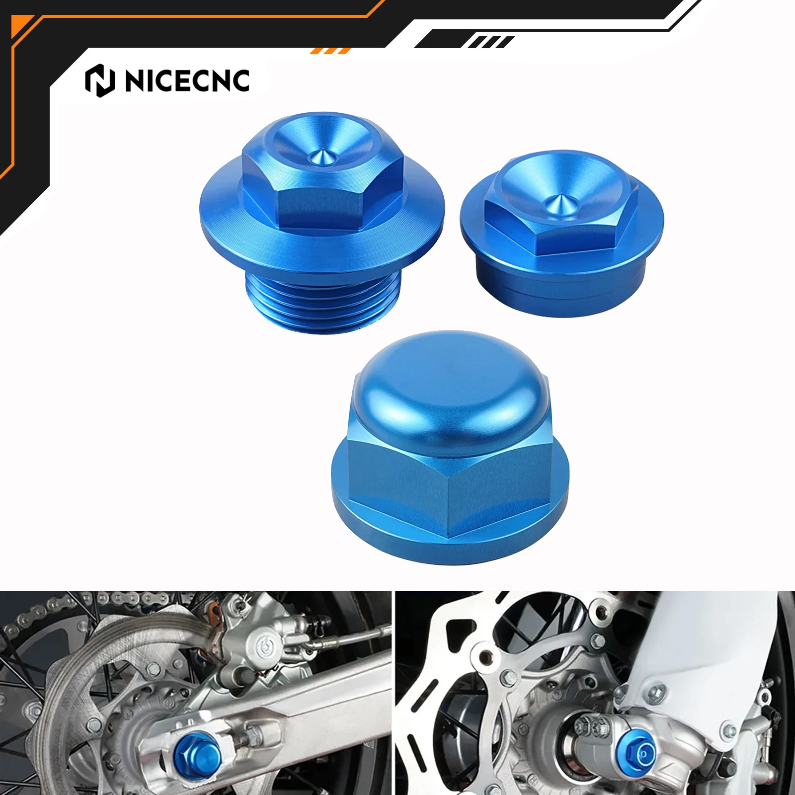 

NICECNC For Husqvarna TE 300 FE350 FE450 FE501TE250 FE250 TC85 2014-2022 TC125 M20x1.5 Front Rear Wheel Axle Lock Nut Screw Bolt