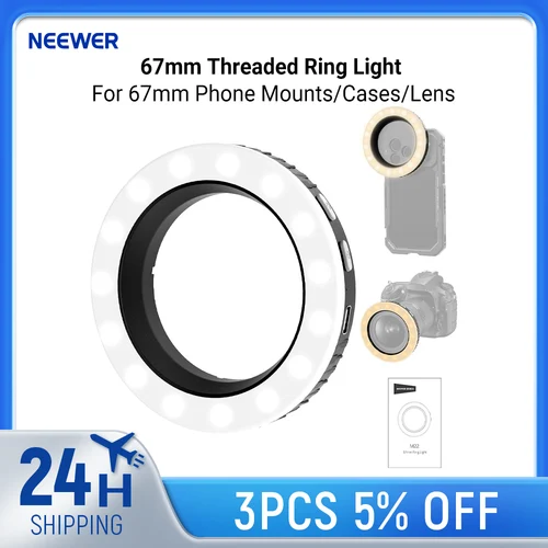 Anillo De Luz Led Neewer Basics De 67 Mm Con Rosca Para