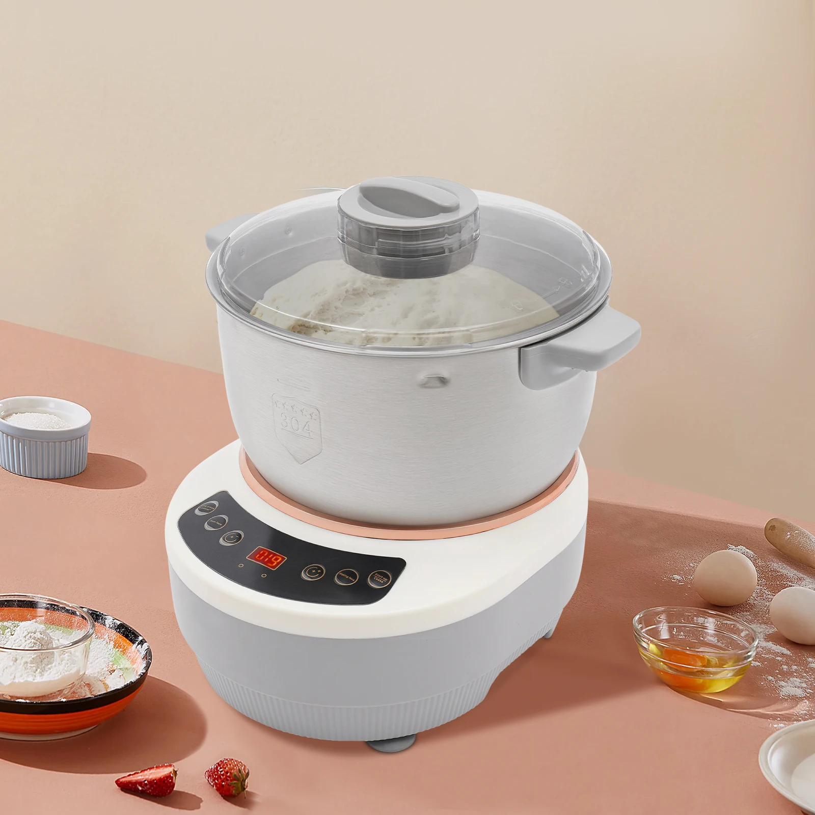 

200W 29*24*30cm Multifunctional Electric Dough Maker Flour Kneading Machine Domestic Commercial Purposes