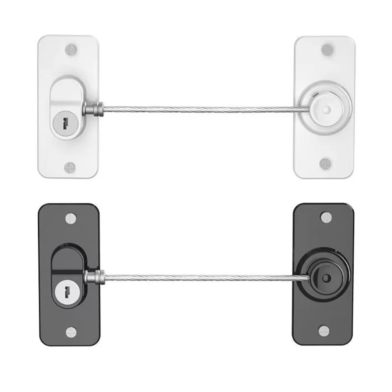 

B2EB Easy Install Fridge Locks No Drilling Required Lock Child Safety Lock Childproof Lock 360° Lock for Windows Cabinets