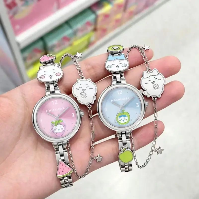 Original Chiikawa Fruit Market Series Armbanduhr Blind Box Niedliche Quarz-Armbanduhr Silikonarmband ABS-Gehäuse Alltagsaccessoire