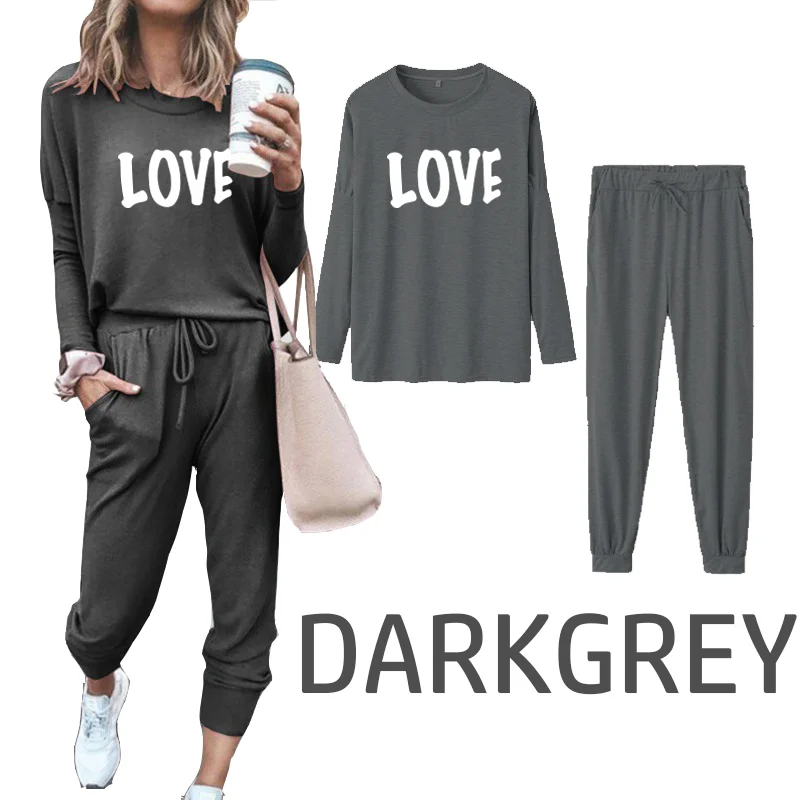 Two Piece Set Casual Pant Sets 2024 Outfits For Women Solid Summer Autumn Streetwear Long Sleeve Top+Pants Loose Outfits