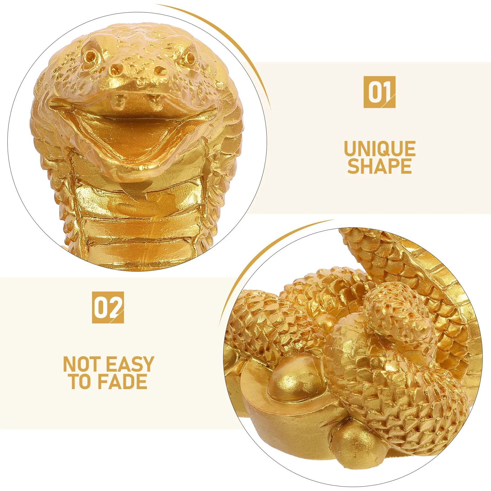 

Realistic Resin Snake Sculpture Lightweight Indoor Outdoor Decorative Statue Resin Snake Figurine Animal Decoration