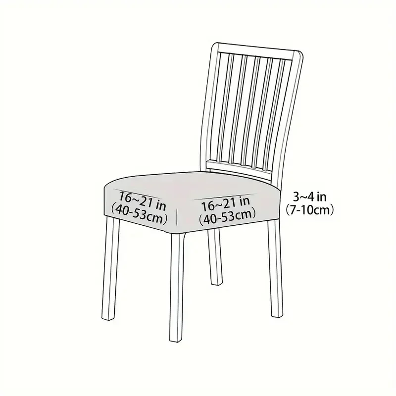 1/4pcs Jacquard Chair Seat Covers for Dining Room Removable Upholstered Chair Cover Seat Protector Stool Slipcover Home Decor