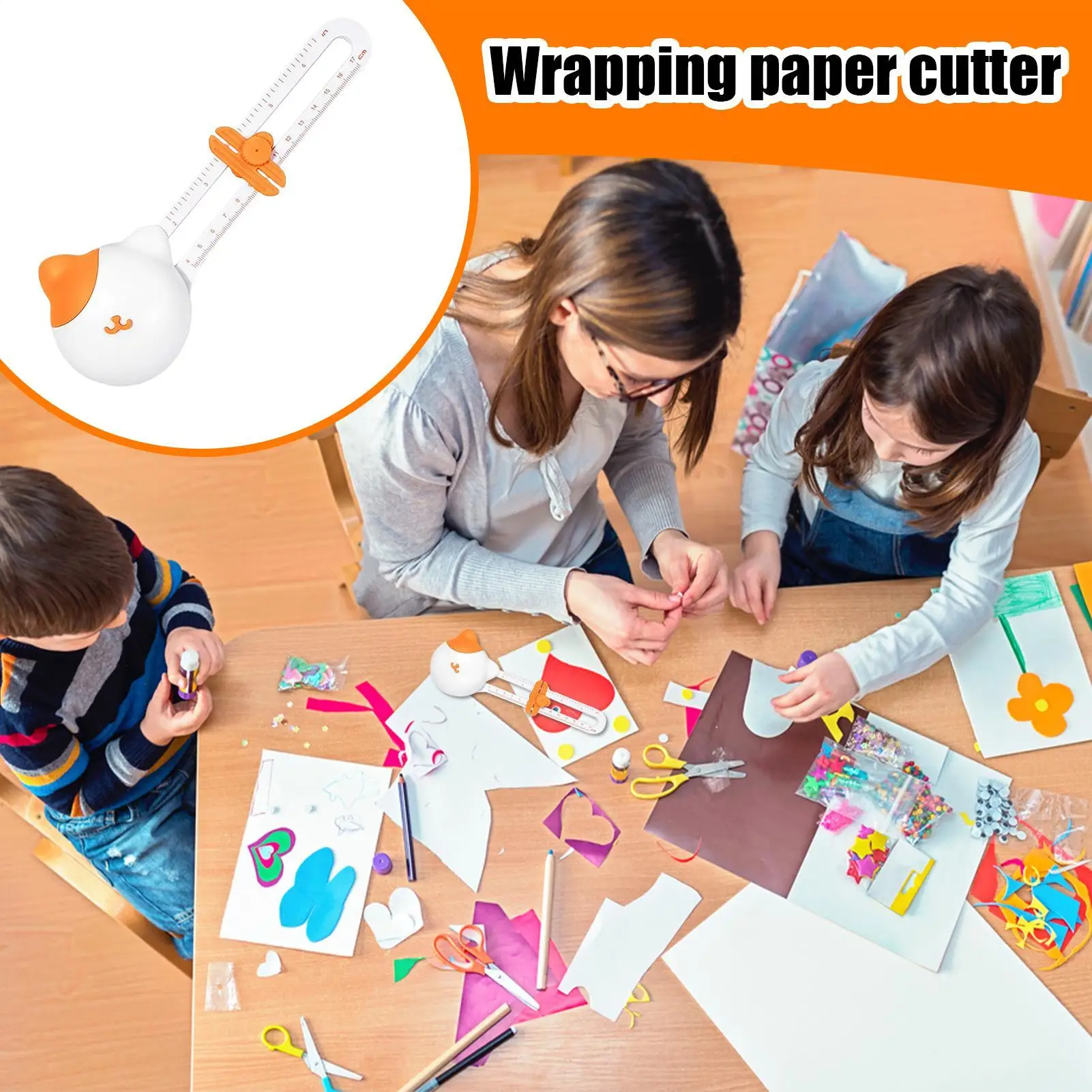 Circle Cutter Cat Shape Cutting Tool With Adjustable Diameter Christmas Card Making Trimmer Cutter For Scrapbookers Art Teachers